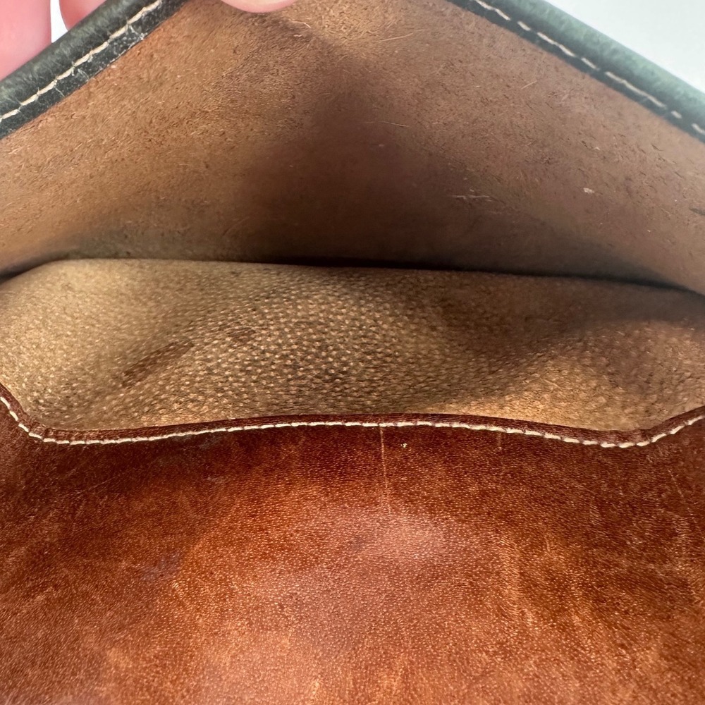 Vintage BRAHMIN Brown Leather Purse Adjustable Strap Pockets - Picture 7 of 11